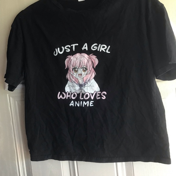 Black Anime Graphic Kids T-Shirt - Picture 2 of 6
